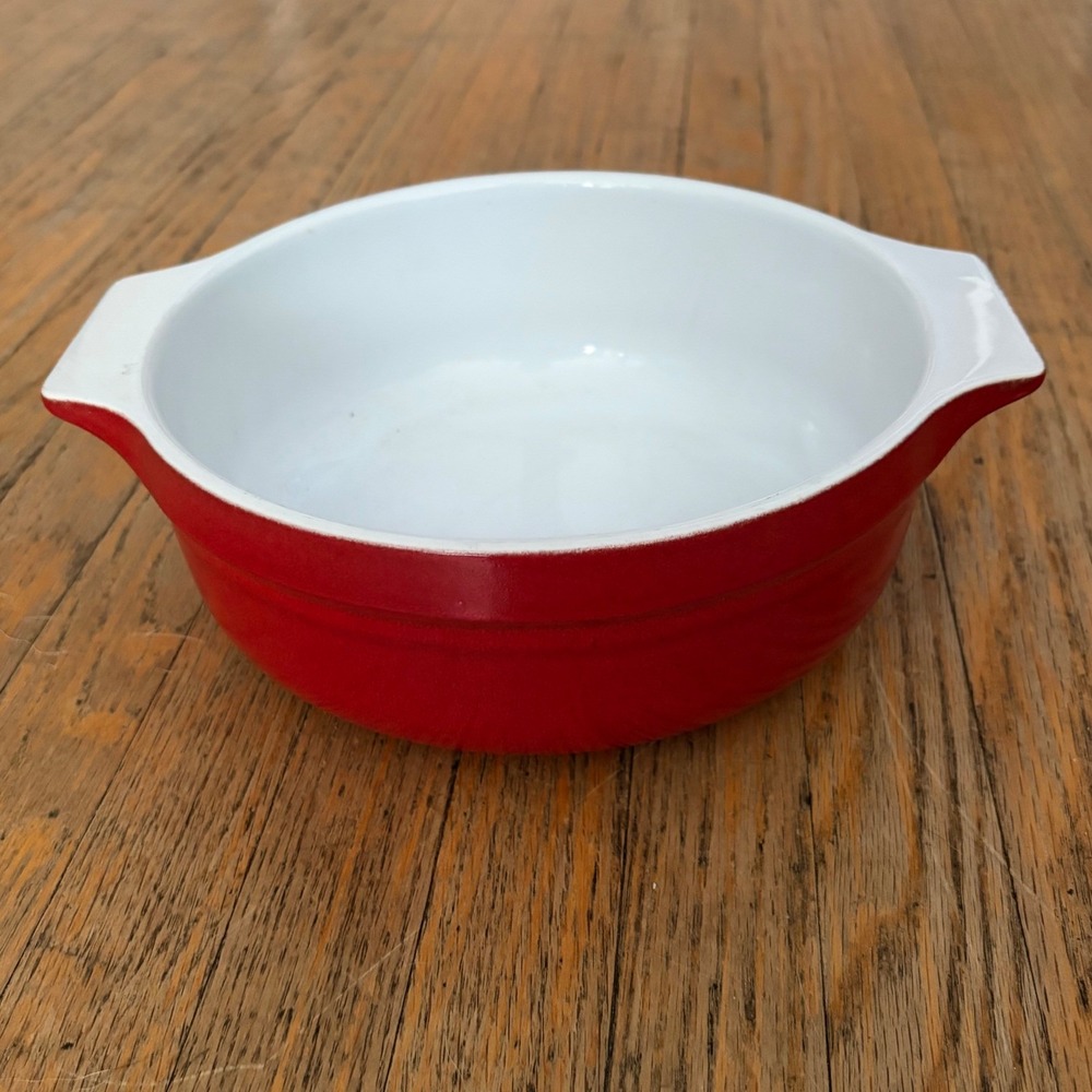 Emile Henry France Red Ceramic Round Casserole Au Gratin Baking Dish 84 20